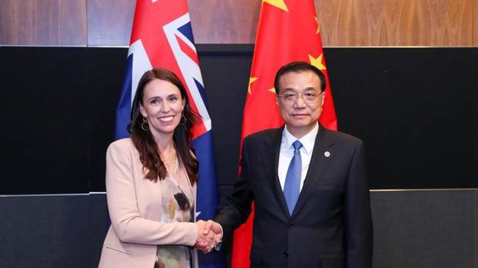 Jacinda Ardern and Chinese Premier Li Keqiang at the Asean Summit in November in Singapore. Photo / ASEAN.