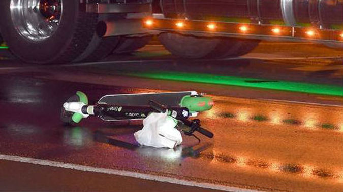 Renee Whitehouse's damaged Lime scooter, which she was told she had not returned properly. (Photo / ODT)