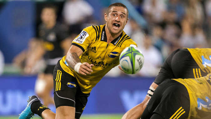  TJ Perenara (Hurricanes) produced a very controlled playing and leading performance against the Waratahs. Photo / Photosport
