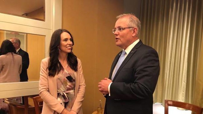 New Zealand Prime Minister Jacinda Ardern with Australian Prime Minister Scott Morrison at the ASEAN summit in Singapore. Photo / Supplied