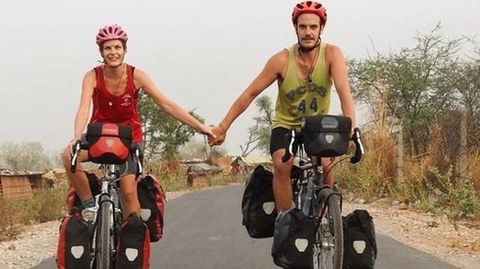 Tane Welton, 33, and Anneke Liefting, 29, have cycled some 24,000km through 28 countries in 21 months. (Photo / Supplied)