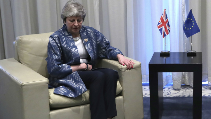 Theresa May is struggling to get her Brexit deal passed. (Photo / AP)