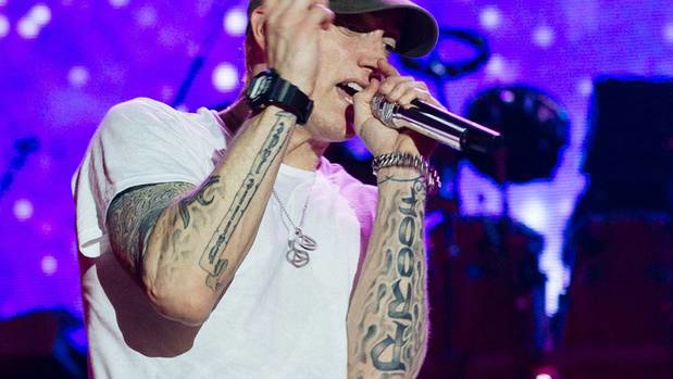 Eminem's concert is bringing thousands of visitors in from outside the Wellington region. Photo / Getty Images