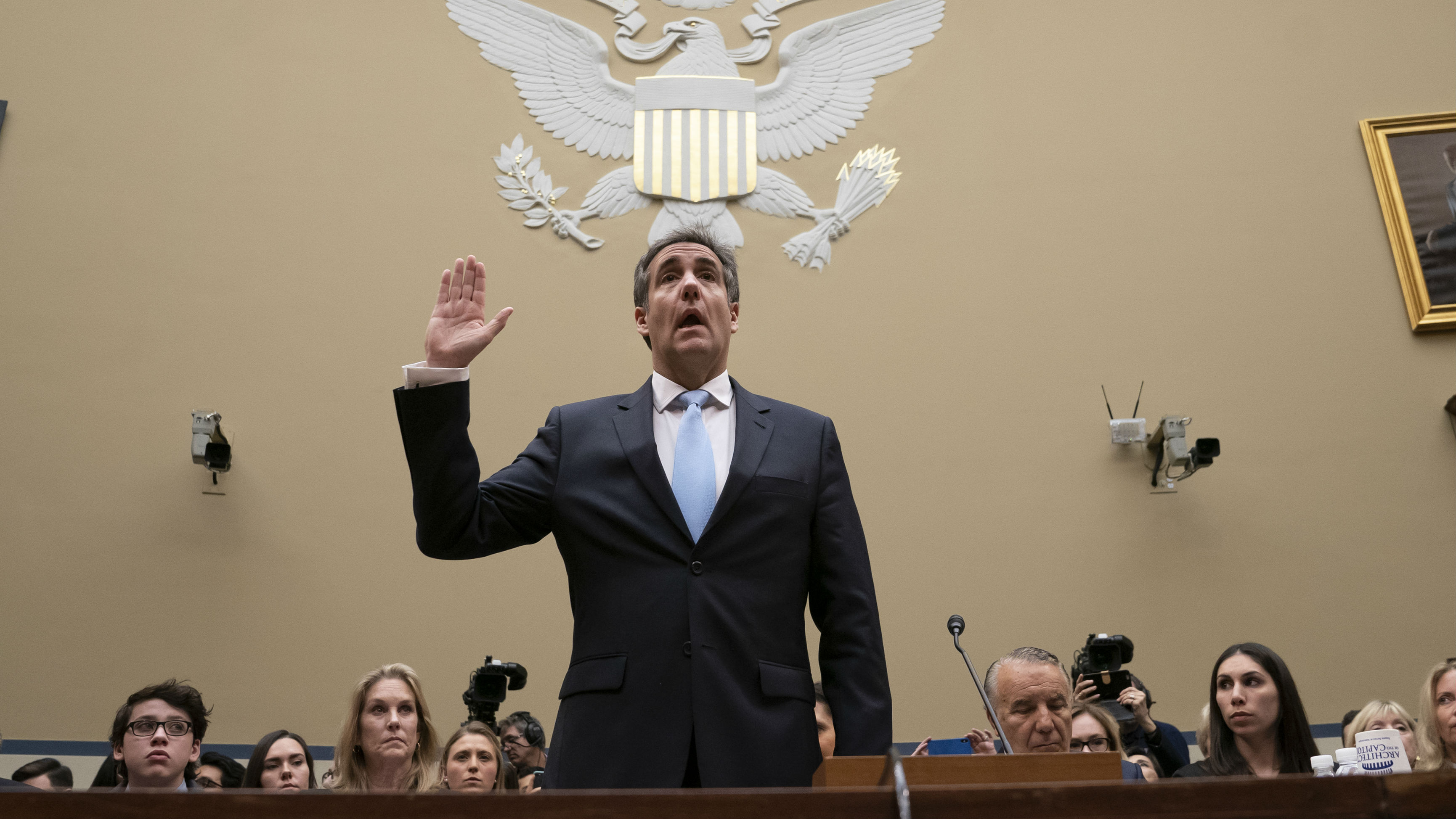 Michael Cohen testified to the US Congress for around seven hours. (Photo / AP)