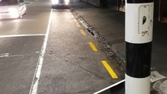 Auckland Council contractors repainted the lines yellow around 6am on Monday morning. (Photo / Auckland Transport)