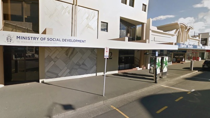 The package was found outside the Ministry of Social Development on Bridge St. (Photo / Google Maps)