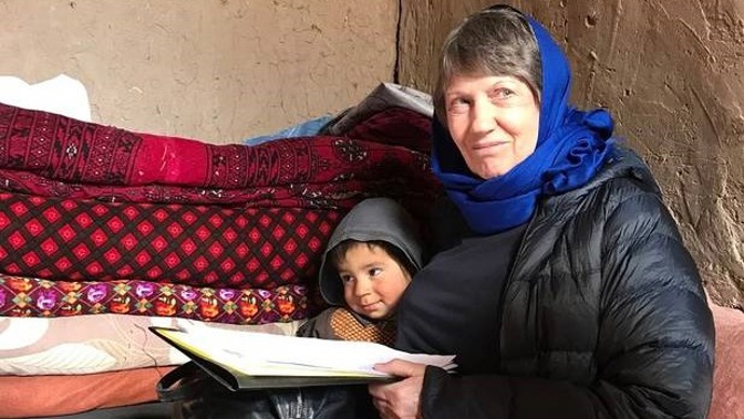 Helen Clark visited World Vision's pilot project with the Department of Religious Affairs to end child marriage and improve gender equality. Photo / World Vision