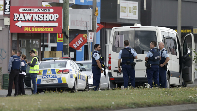 Police were out in force during the attack yesterday. (Photo / AP)