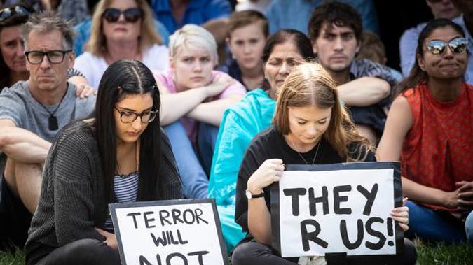 Aucklanders gathered for a vigil in Aotea Square in support of the victims of the Christchurch mosque killings. Photo / Jason Oxenham