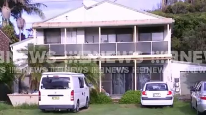 The home was raided earlier today. (Photo / 9News)