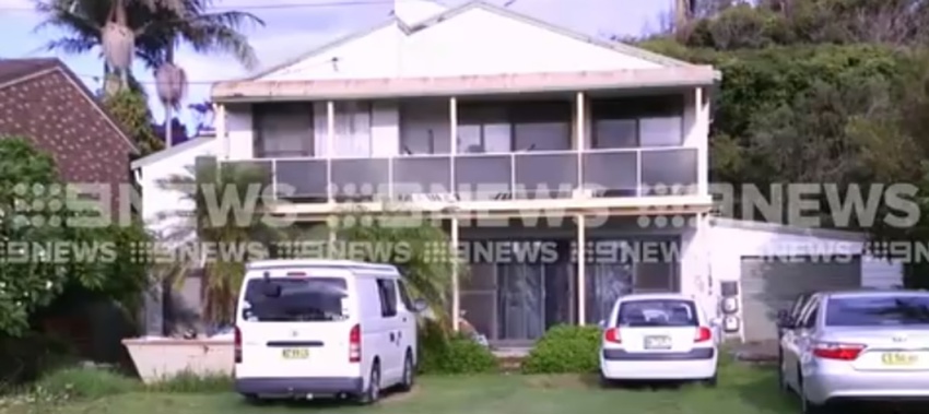 The home was raided earlier today. (Photo / 9News)