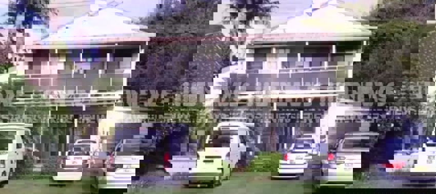 The home was raided earlier today. (Photo / 9News)