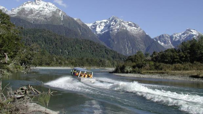 Jetboating on the Hollyford River. Photo / File