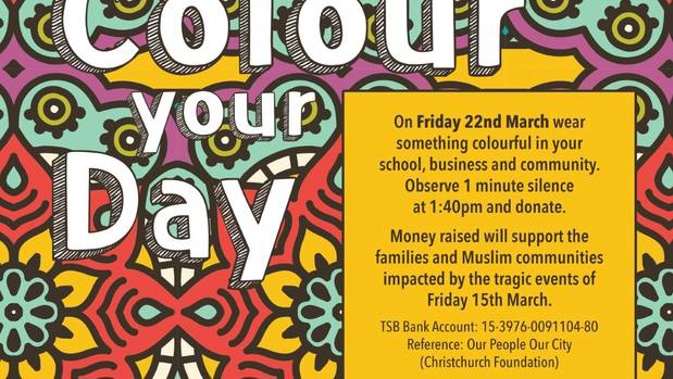 Schools and businesses around NZ are joining the movement to "Colour Your Day" this Friday. (Image / Supplied)