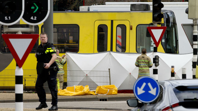 Three people were killed in the attack in Utrecht. (Photo / AP)