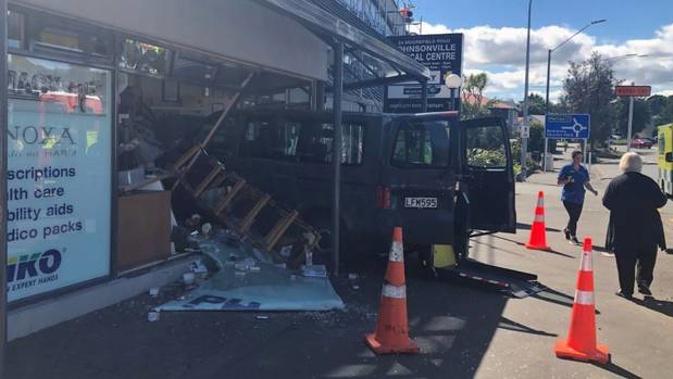 A vehicle has crashed a into medical centre in Wellington suburb of Johnsonville.