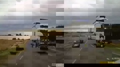'Would have been carnage': Terrifying near miss on South Island motorway. (Video / Stephen Carter)