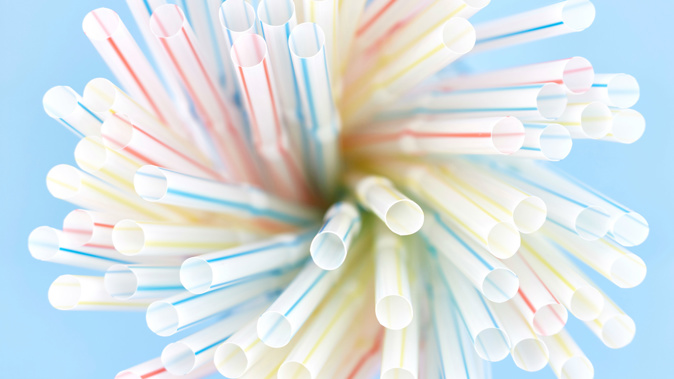 Plastic straws will be amongst the banned items. (Photo / Getty)