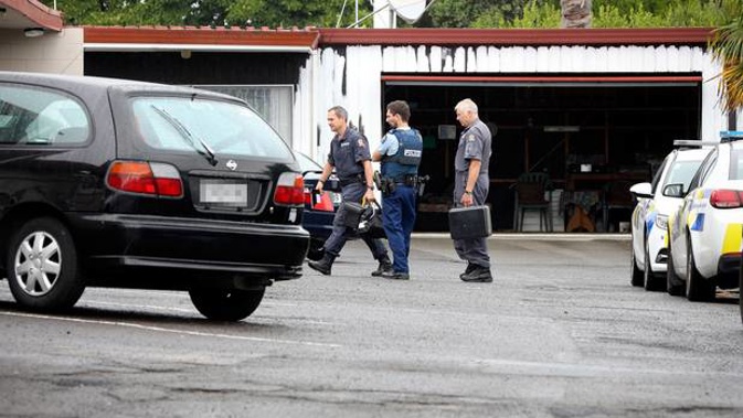 Police at a Maungatapu address yesterday. (Photo / File)