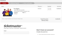 Tickets to The Wiggles which originally sold for $37 have appeared for $230 each. (Photo / Ticketmaster Resale)
