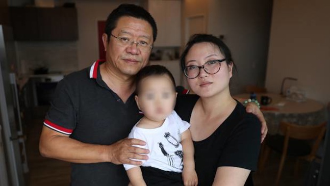 Doug Chen, Lucas Chen and Annie Zhang who may be forced to live apart because of the Immigration Minister's refusal to grant residency. (Photo / Doug Sherring)