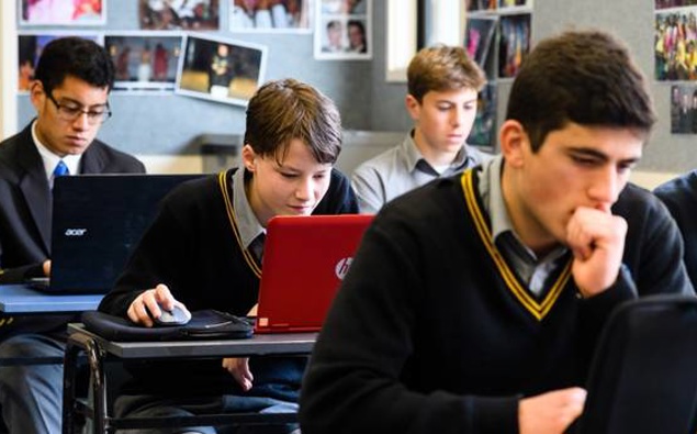 Students at Wellington's Rongotai College sat some NCEA exams online last year, but plans to put all exams online by 2020 have been abandoned. Photo / Supplied