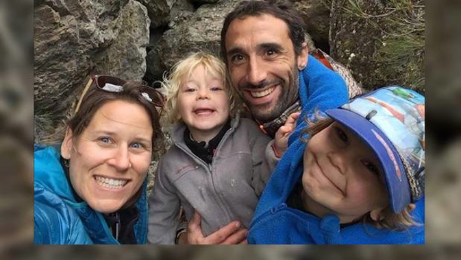 Dave Cocks with wife Cecile and their two sons Charlie and Ollie. (Photo / Supplied)