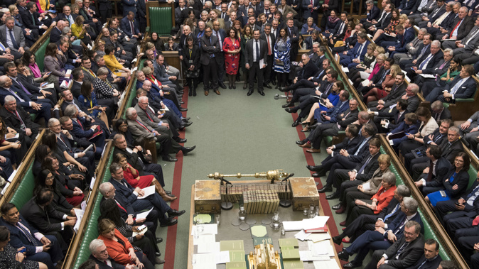 The UK House of Commons narrowly voted to approve a bill to avert a no-deal Brexit. (Photo / AP)