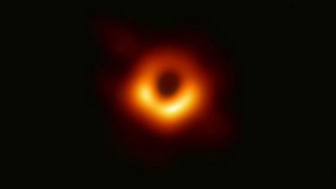 Image released by Event Horizon Telescope of a black hole. Scientists revealed the image after assembling data gathered by a network of radio telescopes around the world. Image / via AP