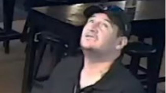 Police released this image of the man who was seen wearing a Trump t-shirt and yelling abuse outside Al Noor mosque in Christchurch. Photo / NZ Police