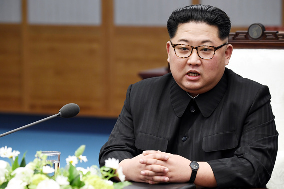 Kim Jong Un observed the unspecified weapon being fired Wednesday by the Academy of Defense Science, the North's state-run Korean Central News Agency said. (Photo / AP)