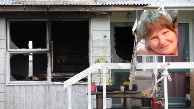 Linda Edwards (inset) was found dead inside a Mt Roskill home which had been torched. (Photo / Nick Reed)