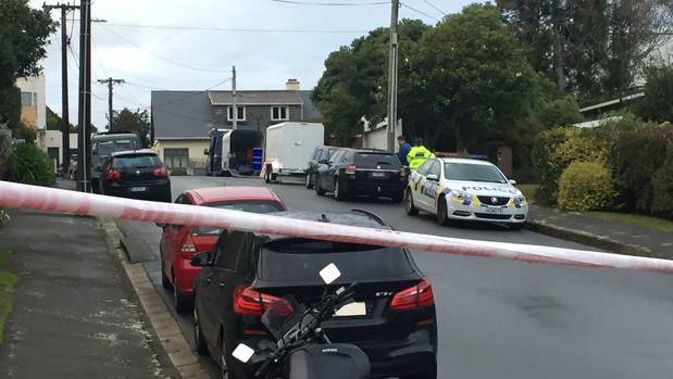 The cordon outside a Wellington home where a woman was found dead this month. Photo / Melissa Nightingale