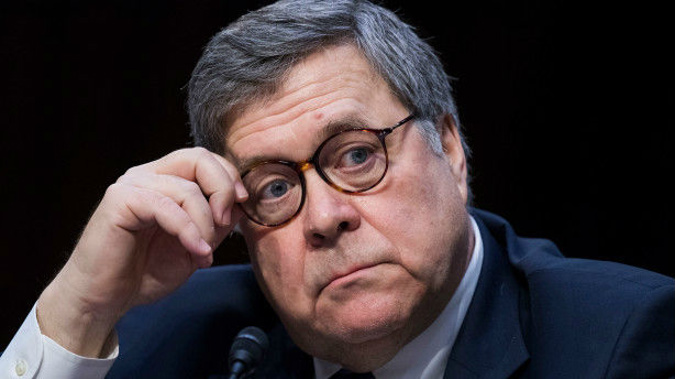 Barr faced tough questioning from Senate Democrats today. (Photo / AP)