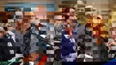 Logan Porteous, centre, with National leader Simon Bridges, and others who have lost family to drugged drivers, met at Parliament today. (Photo / Mark Mitchell)