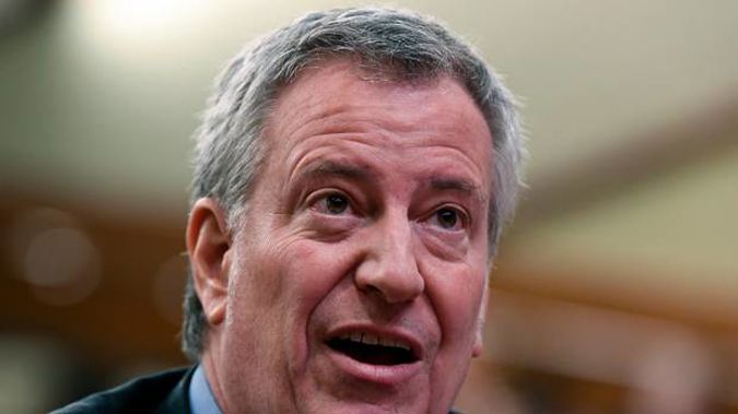 New York City Mayor Bill de Blasio is running for US president. Photo / AP
