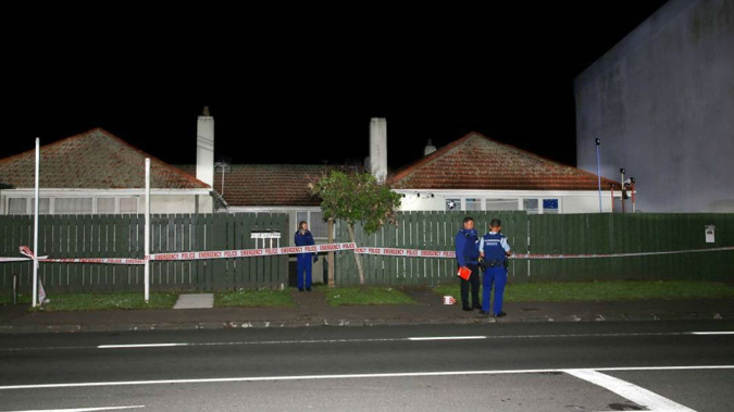 Police at the scene of the crime. (Photo / NZ Herald)
