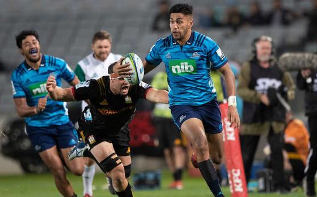 Blues winger Rieko Ioane in action against the Chiefs. (Photo / Photosport)