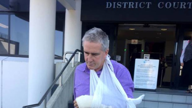 Johnathan Coombe, of Waharoa, leaves the Hamilton District Court after an earlier appearance. (Photo / File)