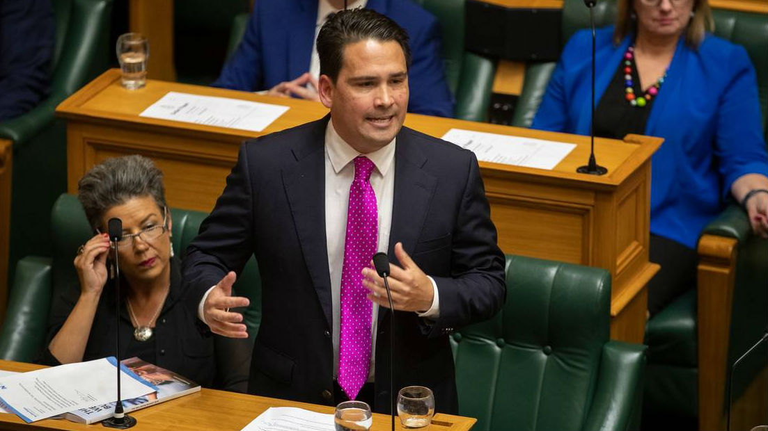 Simon Bridges says there is nothing in the budget for most New Zealanders. (Photo / NZ Herald)