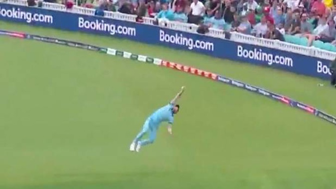 The Cricket World Cup might already have its best catch of the tournament. Photo / Twitter.
