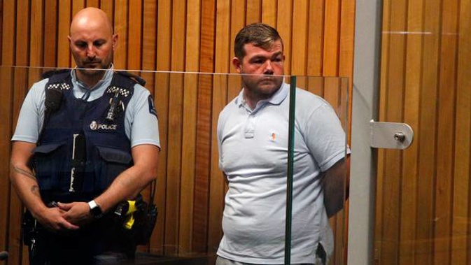 Patrick Quinn in the Whanganui Court on charges relating to roofing scams in Auckland. (Photo / Stuart Munro)