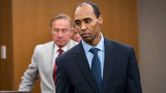 Former Minneapolis police officer Mohamed Noor shot Justine Damond in the abdomen at point blank range when she approached the police car he was sitting in. Photo / AP