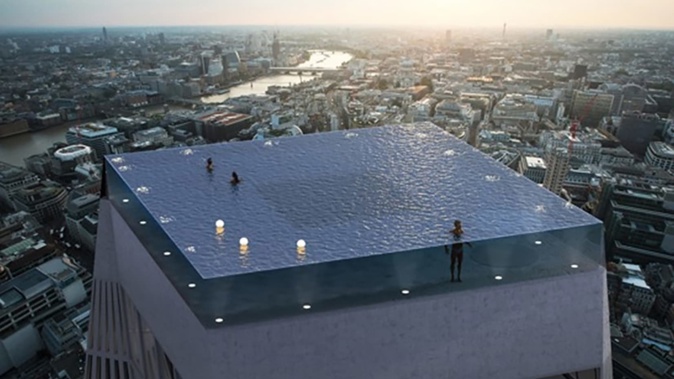 The pool will sit atop a 55-storey building. (Photo / Supplied)