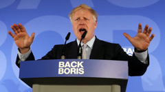 Johnson has come under fire from his fellow contenders but remains the favourite. (Photo / AP)