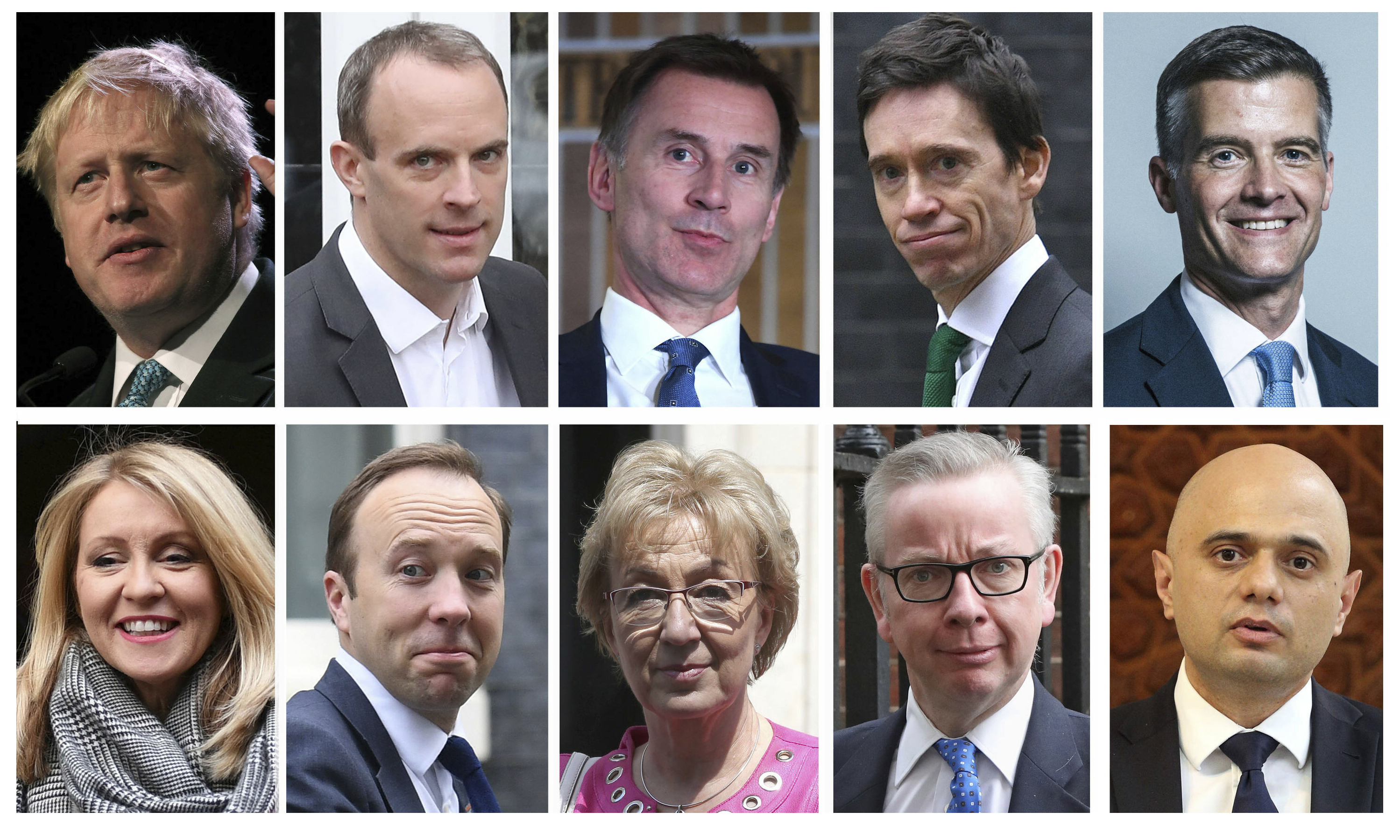 Seven contenders remain in the contest to succeed Theresa May. Photo / AP