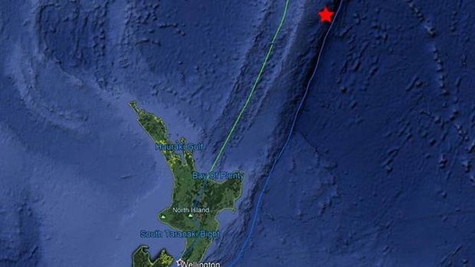 The earthquake struck near the Kermadec Islands north of New Zealand.
