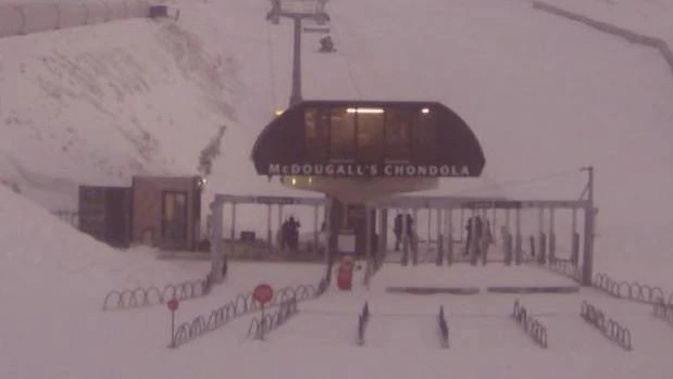The scene this morning at the Cardrona skifield in the South Island. (Photo / Supplied)