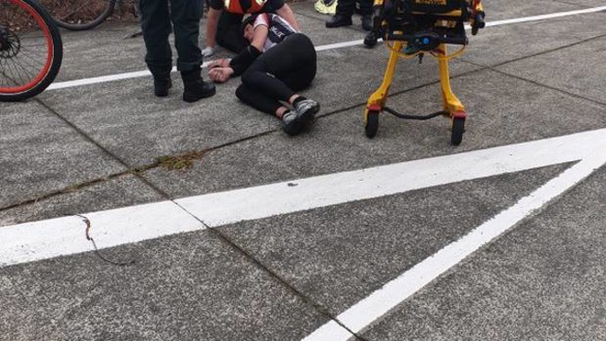 Dr Tony Hickey was knocked out in a collision with an electric bike on Auckland's Northwestern cycleway. Photo / Supplied