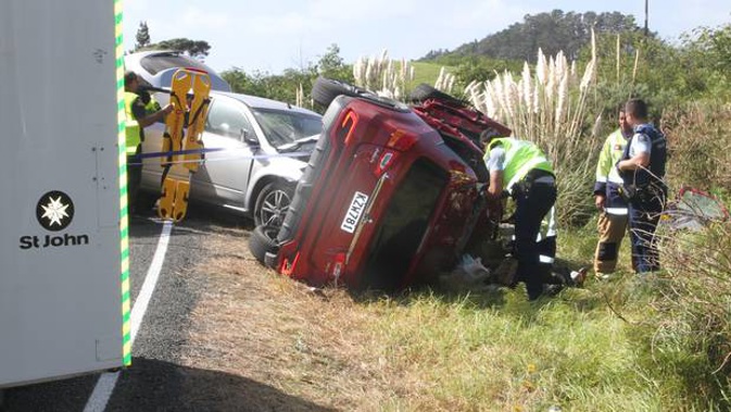Six people were injured after a rental car driven by a tourist collided with a vehicle at Waipapakauri in April 2018. (Photo / Peter Jackson)